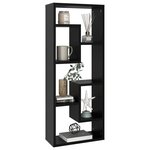 vidaXL Étagère murale Noir 36x16x90 cm Bois d'ingénierie