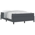 vidaXL Cadre de lit avec matelas Gris foncé 140 x 190 cm tissu