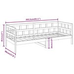 vidaXL Lit de jour Bois massif de pin 90x200 cm