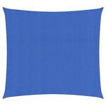 vidaXL Voile d'ombrage 160 g/m² carré bleu 5x5 m PEHD