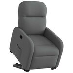 vidaXL Fauteuil inclinable électrique gris foncé tissu