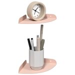 vidaXL Étagère flottante avec étagère 2 Pièces Rose 15 x 15 x 2 cm
