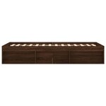 vidaXL Cadre de lit chêne marron 90x190 cm