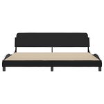 vidaXL Cadre de lit sans matelas noir et blanc 200x200 cm similicuir