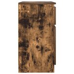 vidaXL Buffet avec tiroir chêne fumé 71x35x65 cm bois d'ingénierie