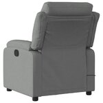 vidaXL Fauteuil de massage inclinable gris foncé tissu