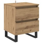 vidaXL Cabinet de chevet 2 Pièces Chêne artisanal 40 x 35 x 50 cm