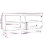 vidaXL Armoire à chaussures Blanc 110x34x45 cm Bois de pin massif