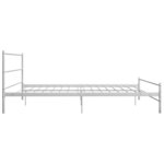 vidaXL Cadre de lit sans matelas blanc métal 180x200 cm