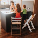 Chaise haute enfant SANDY blanc et verni