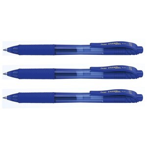 Stylo Roller Encre Gel EnerGel BL107 pointe Métal 0 7 Bleu x 3 PENTEL