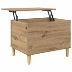 vidaXL Cabinet de chevet chêne artisanal 60 x 44.5 x 45 cm