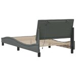 vidaXL Cadre de lit sans matelas Hanko gris foncé 100x200 cm tissu