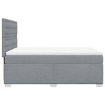 vidaXL Sommier à lattes de lit avec matelas Gris clair 140x190cm Tissu