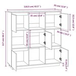 vidaXL Buffet 110 5x35x117 cm Bois de pin massif