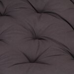 vidaXL Coussin de plancher de palette Coton 120x80x10 cm Anthracite