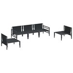 vidaXL Ensemble de canapé de jardin 5 Pièces Anthracite Acier