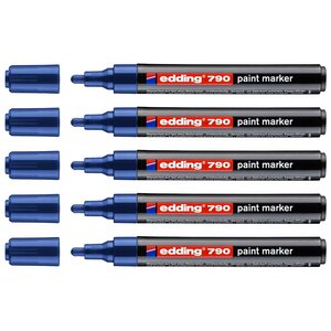 Marqueur Peinture 790 Bleu Pointe Moyenne 2-3 mm x 5 EDDING