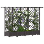 vidaXL Lit Élevé avec Treillis et Toit Marron 202 5 x 40 x 123 cm PP