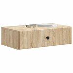 vidaXL Table d'appoint murale Chêne Sonoma 59 x 34 5 x 17 cm