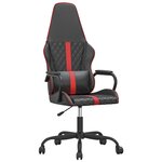 vidaXL Chaise de jeu Noir et rouge Similicuir