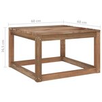 Vidaxl salon de jardin 8 pièces avec coussins beige