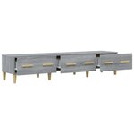 vidaXL Meuble TV Sonoma gris 150x34 5x30 cm Bois d'ingénierie