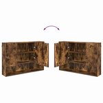 vidaXL Armoire Miroir de Salle de Bain Chêne fumé 80 x 17 x 55 cm