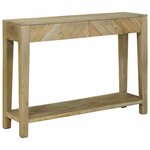 vidaXL Table console avec tiroir Gris naturel 110 x 30 x 80 cm
