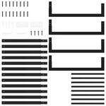 vidaXL Portant de bois de chauffage Noir mat 50x28x132 cm Acier