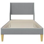 vidaXL Cadre de lit avec tête de lit Gris clair 100 x 200 cm tissu