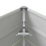 vidaXL Jardinière Vert pastel 195 x 100 x 45 cm Acier galvanisé