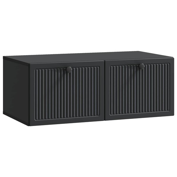 vidaXL Meuble TV mural Noir 78 5 x 41 x 30 cm Bois d'ingénierie
