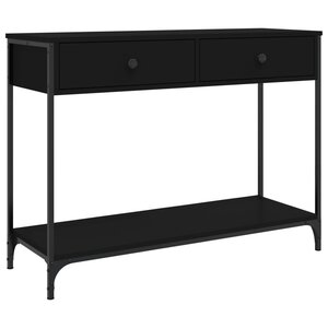 vidaXL Table console noir 100x34 5x75 cm bois d'ingénierie