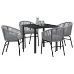 vidaXL Ensemble de salle à manger pour jardin 5 Pièces Anthracite
