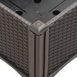 vidaXL Jardinière avec pieds marron 80x40x42 cm PP