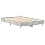 vidaXL Cadre de lit sans matelas gris béton 135x190 cm bois ingénierie
