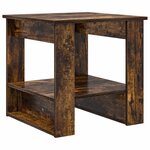 vidaXL Table basse Chêne fumé 51 x 50 x 50 cm Bois d'ingénierie