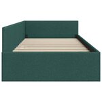 vidaXL Cadre de lit d'angle avec tête de lit Vert foncé 80 x 200 cm