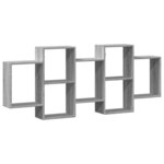 vidaXL Étagère murale sonoma gris 159x18x65 cm bois d'ingénierie