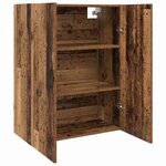 vidaXL Armoires Murailles 2 Pièces Bois ancien 69 5 x 34 x 90 cm