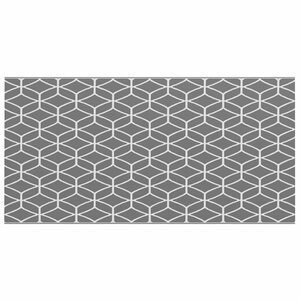 vidaXL Tapis d'extérieur ARAKIL Gris et blanc 250 x 500 cm PP