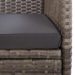 vidaXL Mobilier à dîner de jardin et coussins 5Pièces Résine tressée Gris