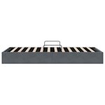 vidaXL Lit de Rangement avec matelas Gris foncé 100 x 190 cm Velours