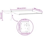 vidaXL Auvent rétractable électrique Beige et blanc 3 5 x 2 m
