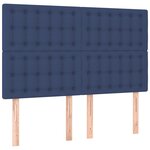 vidaXL Sommier à lattes de lit avec matelas Bleu 140x190 cm Tissu