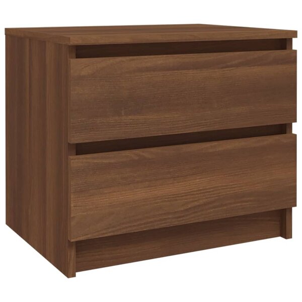 vidaXL Table de chevet Chêne marron 50x39x43 5 cm Bois d'ingénierie