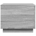 vidaXL Table basse avec lumières LED sonoma gris 50x50x40 cm