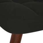vidaXL Chaise de relaxation avec tabouret Noir Velours