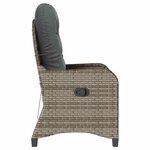 vidaXL Fauteuil inclinable Gris 56 x 66 x 95 cm polyrotin